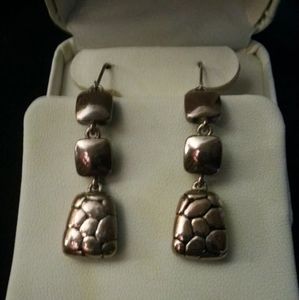 Purplish Metal Dangle Earrings